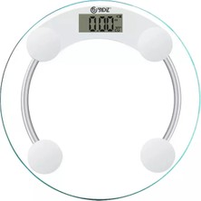 Özbience Dijital Banyo Tartısı, 180 kg Kapasiteli, Temperli Cam, Yuvarlak Tasarım