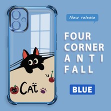 HONTINGA Samsung Galaxy A06 ile Uyumlu Şeffaf Kılıfı Düşüme Önleyici Basitlik Anti Düşme Kamera Korumali Şirin Kedi Desen Yumuşak Silikon Telefon Kılıfı Kadın ve Erkek Için Uygundur K3-0206
