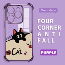 HONTINGA Tecno Spark Go 2024 ile Uyumlu Şeffaf Kılıfı Düşüme Önleyici Basitlik Anti Düşme Kamera Korumali Şirin Kedi Desen Yumuşak Silikon Telefon Kılıfı Kadın ve Erkek Için Uygundur K3-0206