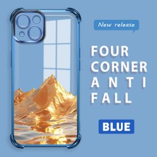 HONTINGA iPhone 13 ile Uyumlu Şeffaf Kılıfı Düşüme Önleyici Basitlik Anti Düşme Kamera Korumali Altın Dağ Desen Yumuşak Silikon Telefon Kılıfı Kadın ve Erkek Için Uygundur K3-0204