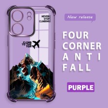 HONTINGA Xiaomi Poco C65 ile Uyumlu Şeffaf Kılıfı Düşüme Önleyici Basitlik Anti Düşme Kamera Korumali Uçak Desen Yumuşak Silikon Telefon Kılıfı Kadın ve Erkek Için Uygundur K3-0203