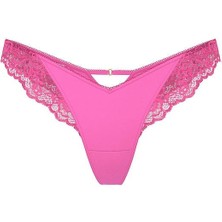 Victoria's Secret Gül Dantelli Derin Bacak Kesim Tanga