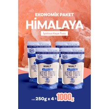 Bisalt 4'lü Ekonomik Paket Iyotsuz Himalaya Kaya Tuzu - 4X250G - (İnce Taneli Iyotsuz)