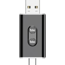 Bix CB02 2.4g/5g Wifi Carplay Android Auto Kabloludan Kablosuza Çevirici Usb-A Usb-C Çift Uçlu Hibrit Adaptör