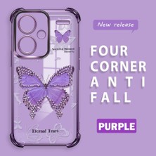 HONTINGA Xiaomi Redmi Note 13 Pro Plus 5g ile Uyumlu Şeffaf Kılıfı Düşüme Önleyici Basitlik Anti Düşme Kamera Korumali Kelebek Desen Yumuşak Silikon Telefon Kılıfı Kadın ve Erkek Için Uygundur K3-0205