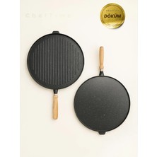 ChefTime Gözleme & Krep Tavası 36 cm – Büyük Boy Yanmaz Yapışmaz Çifttaraflı