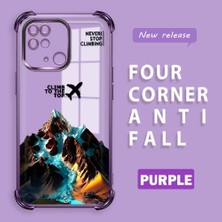 HONTINGA Xiaomi Redmi 10C ile Uyumlu Şeffaf Kılıfı Düşüme Önleyici Basitlik Anti Düşme Kamera Korumali Uçak Desen Yumuşak Silikon Telefon Kılıfı Kadın ve Erkek Için Uygundur K3-0203