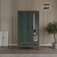 Flances Laçin 3 Kapaklı Çekmeceli Mdf Gardırop