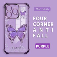 HONTINGA iPhone 16 Pro ile Uyumlu Şeffaf Kılıfı Düşüme Önleyici Basitlik Anti Düşme Kamera Korumali Kelebek Desen Yumuşak Silikon Telefon Kılıfı Kadın ve Erkek Için Uygundur K3-0205