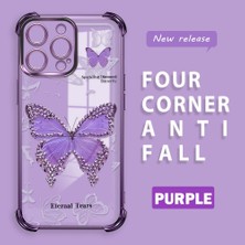 HONTINGA iPhone 14 Pro Max ile Uyumlu Şeffaf Kılıfı Düşüme Önleyici Basitlik Anti Düşme Kamera Korumali Kelebek Desen Yumuşak Silikon Telefon Kılıfı Kadın ve Erkek Için Uygundur K3-0205