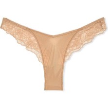 Victoria's Secret Gül Dantelli Derin Bacak Kesim Tanga