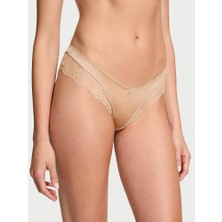 Victoria's Secret Gül Dantelli Derin Bacak Kesim Cheeky Külot