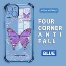 HONTINGA iPhone 15 Plus ile Uyumlu Şeffaf Kılıfı Düşüme Önleyici Basitlik Anti Düşme Kamera Korumali Kelebek Desen Yumuşak Silikon Telefon Kılıfı Kadın ve Erkek Için Uygundur K3-0205