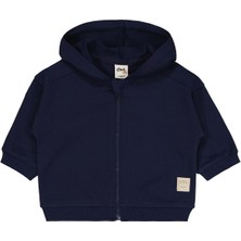Civil Baby Civil Basic Timeless Kapüşonlu 6-18 Ay Hırka - Lacivert 18-24 Ay