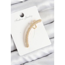 Lokiboo Pirinç Zirkon Taşlı Model Gold Renk Sağ Kıkırdak Küpe - TJ-BKP10992