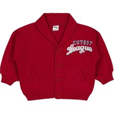 Civil Baby Yazı Nakışlı 6-18 Ay Hırka - Bordo 18-24 Ay