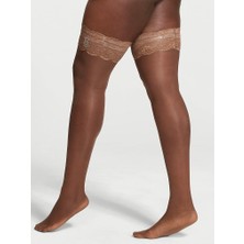 Victoria's Secret Güçlendirilmiş Topuklu Dantelli Dizüstü Çorap
