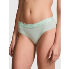 Victoria's Secret Logo Detaylı Işıltılı Pamuklu Hiphugger Külot