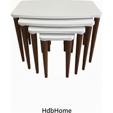 Hdb Home Napoli Dörtlü Zigon Krem Ceviz