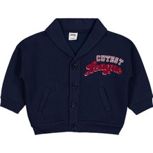 Civil Baby Yazı Nakışlı 6-18 Ay Hırka - Lacivert 18-24 Ay