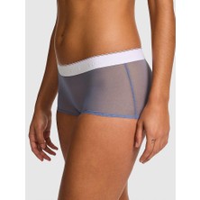 Victoria's Secret Logolu Tül Boyshort Külot