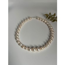 Duran Takı Gerçek Inci Gümüş Kolye