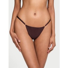 Victoria's Secret Deri Görünümlü Ayarlanabilir V-String Külot