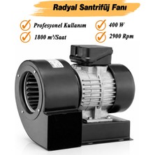 Badem10 Radyal Salyangoz Santrifüj Fan Metal 400 W Vantilatör Havalandırma Aspiratörü Kirli Hava Temizleme