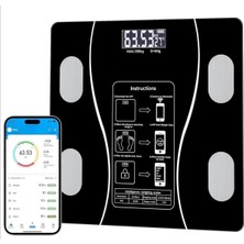 Özbience Akıllı Dijital Tartı, Vücut Kitle ve Kas Ölçüm Cihazı, Bluetooth Bağlantılı