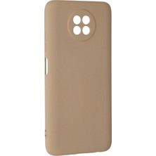 Marsilyan Xiaomi Redmi Note 9 5g Kılıf Nano Içi Kadife Silikon - Bej