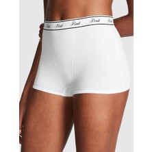 Victoria's Secret Logolu Pamuklu Yüksek Bel Boyshort Külot