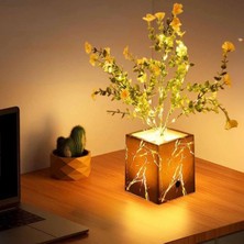 Noxsa Siyah Saksılı LED Yapay Çiçek