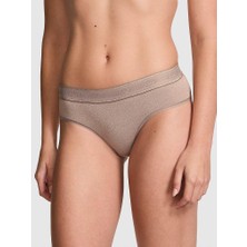 Victoria's Secret Logo Detaylı Işıltılı Pamuklu Hiphugger Külot