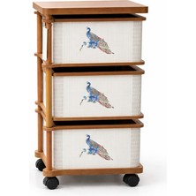 Arbor Üç Katlı Ahşap Sebzelik Doğal Hasır Model Modern Ürün