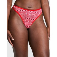 Victoria's Secret Kadife Kenarlı Pamuklu Derin Bacak Kesim Tanga