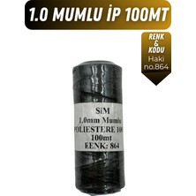 Onur Deri El Dikişi Için Mumlu Iplik 1.0mm 100MT Tüm Renkler, Hediye 1 Adet Saraç Iğnesi, Sim Mumluip