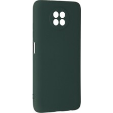 Marsilyan Xiaomi Redmi Note 9 5g Kılıf Nano Içi Kadife Silikon - Koyu Yeşil