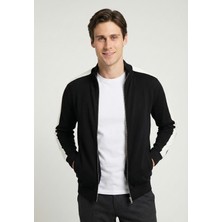Felix Hardy Yüksek Yaka Tam Fermuarlı Sweatshirt - Siyah