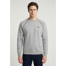Felix Hardy Bisiklet Yaka Basic Sweatshirt - Gri