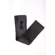 Lokiboo Tüm Araçlara Uyumlu Vinil Direksiyon Kılıfı, Dikmeli Siyah Dikişli