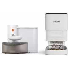 Xenon Smart Akıllı Kedi Besleme Seti Mobil Kontrol Wi-Fi Kedi Mama Kabı (Çelik Kase,) + 3l Şarjlı Kablosuz Otomatik Su Pınarı (X8612-H310)