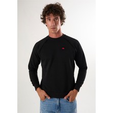 Felix Hardy Bisiklet Yaka Basic Sweatshirt - Siyah