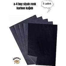 Glanart A-4 Boy Siyah Renk Karbon Kağıdı 5 Adet
