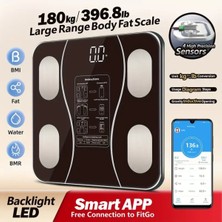 Özbience Siyah Akıllı Dijital Baskül FS-550, Şık ve Hassas Ölçüm Kalitesi