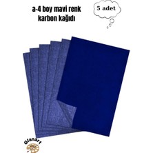 Glanart A-4 Boy Mavi Renk Karbon Kağıdı 5 Adet