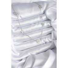 Lokiboo 316L Çelik Zincir Gümüş Renk Yonca Model Kadın Kolye - TJ-BKO7870