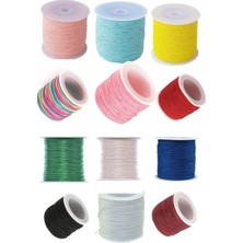 Lokiboo Paraşüt Ipi, Bileklik-Kolye Örgü Ipi 1 mm 50 Metre Yeşil