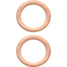 Lokiboo Amigurimi Ahşap Halka 7 cm 2'li