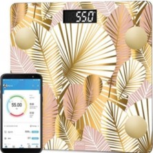 Özbience Sonbahar Tonlarında Akıllı Bluetooth Tartı Baskülü ile Sağlıklı Ölçüm