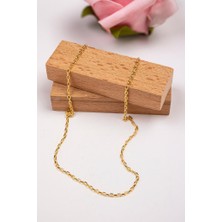 Latif Kuyumcu 14 Ayar Unisex Forse Zincir 50 cm Altın Zincir LKZNC1089